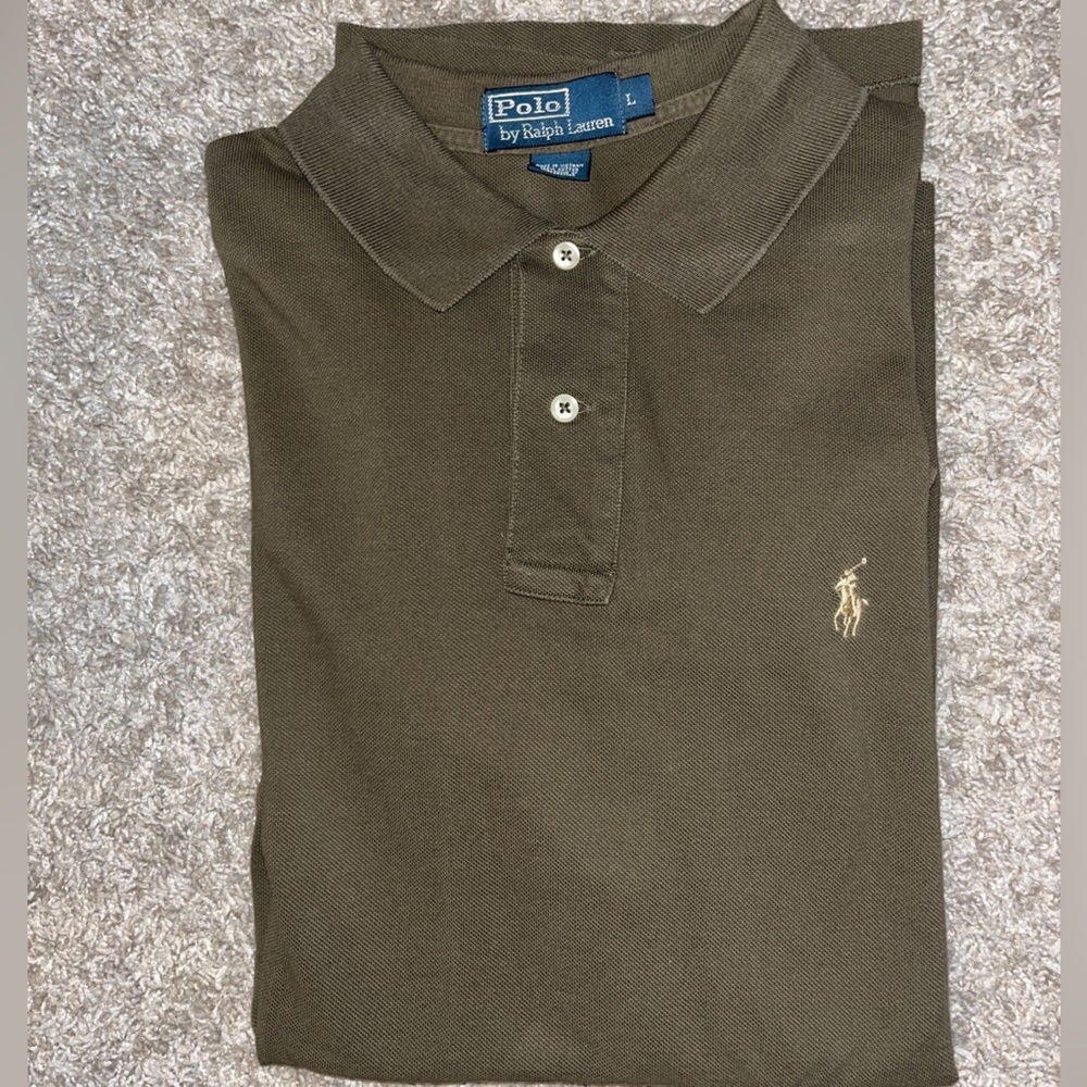 Large Short Sleeve Olive Green Ralph Lauren Polo